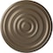 Ekena Millwork Carton Ceiling Medallion (For Canopies up to 3 3/4"), Hand-Painted Warm Silver, 17 3/4"OD x 1 3/8"P CM18CAWSS - alternate 1